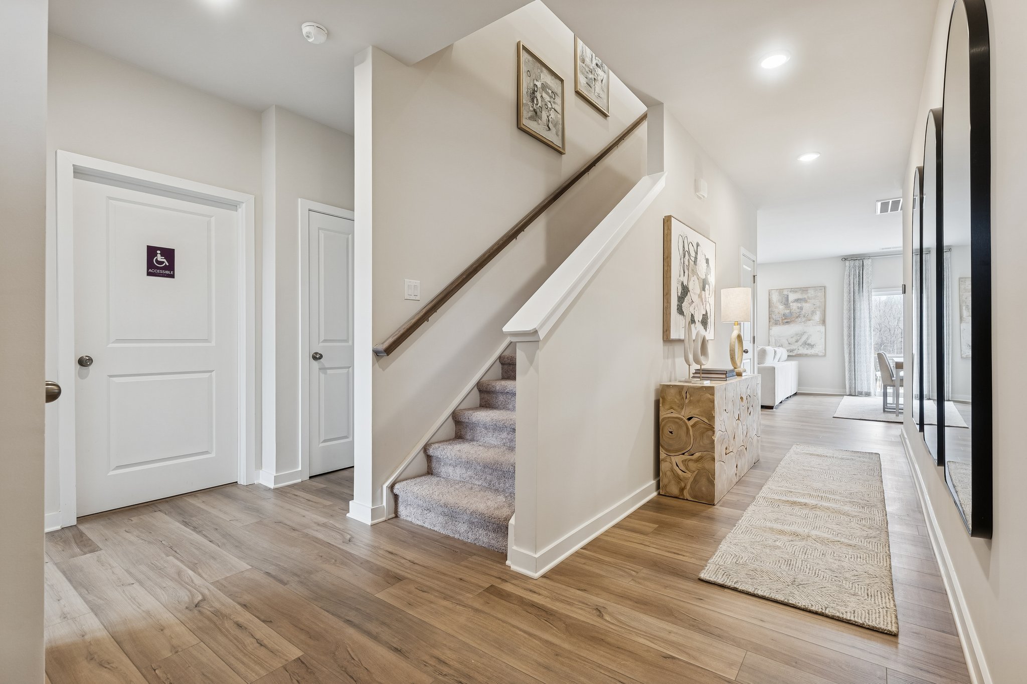 A staircase in a house.