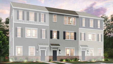 A large grey building.