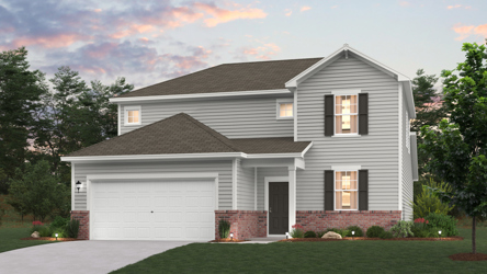 A house with a garage.