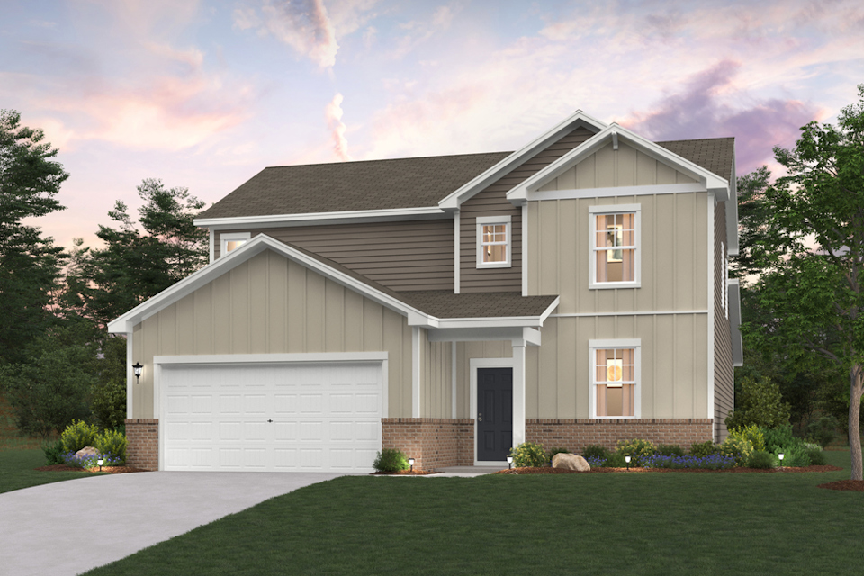 A house with a garage.