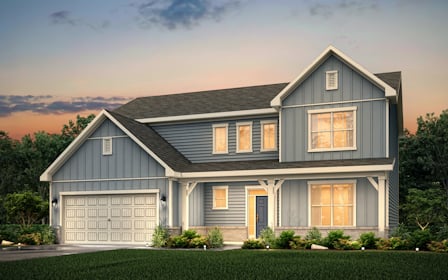 A house with a garage.