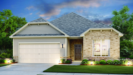 A house with a garage.
