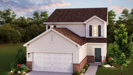 A house with a garage.