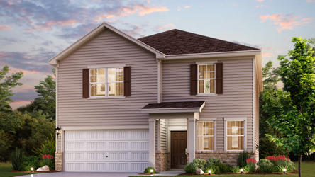 A house with a garage.