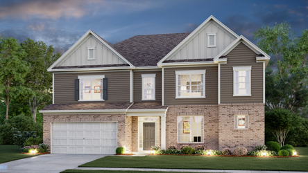 A house with a garage.