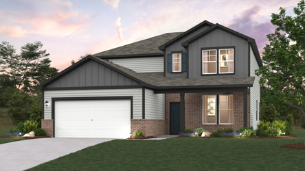 A house with a garage.