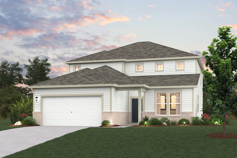 A house with a garage.