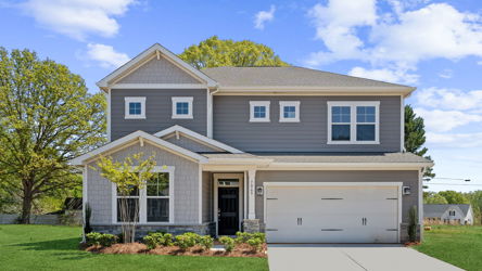 A house with a garage.