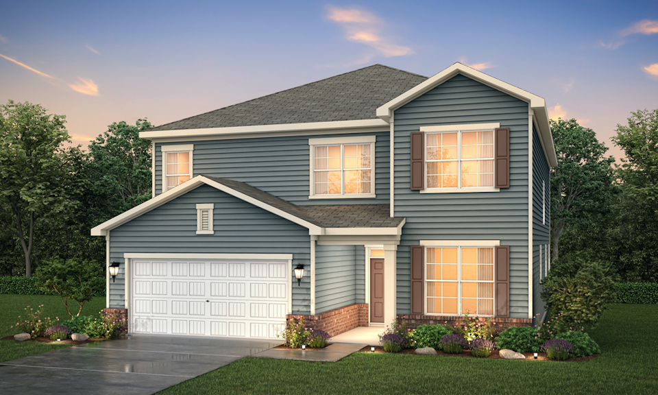 A house with a garage.
