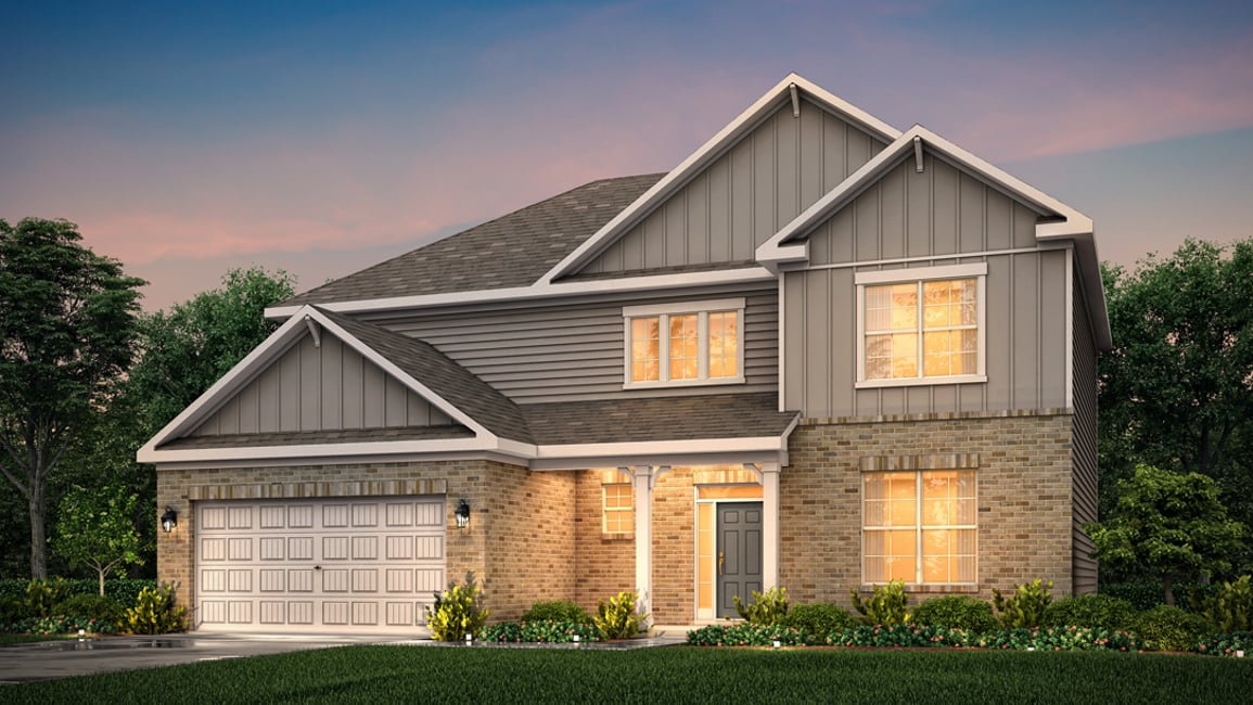 A house with a garage.