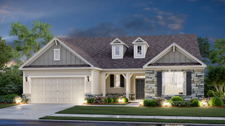 A house with a driveway.