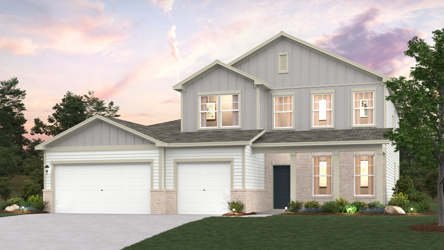 A house with a garage.