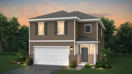 A house with a garage.