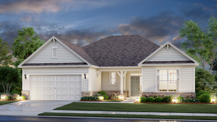 A house with a driveway.