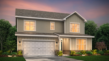 A house with a garage.