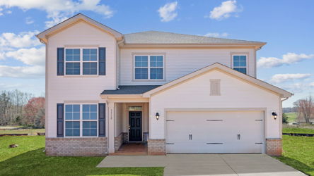 A house with a garage.