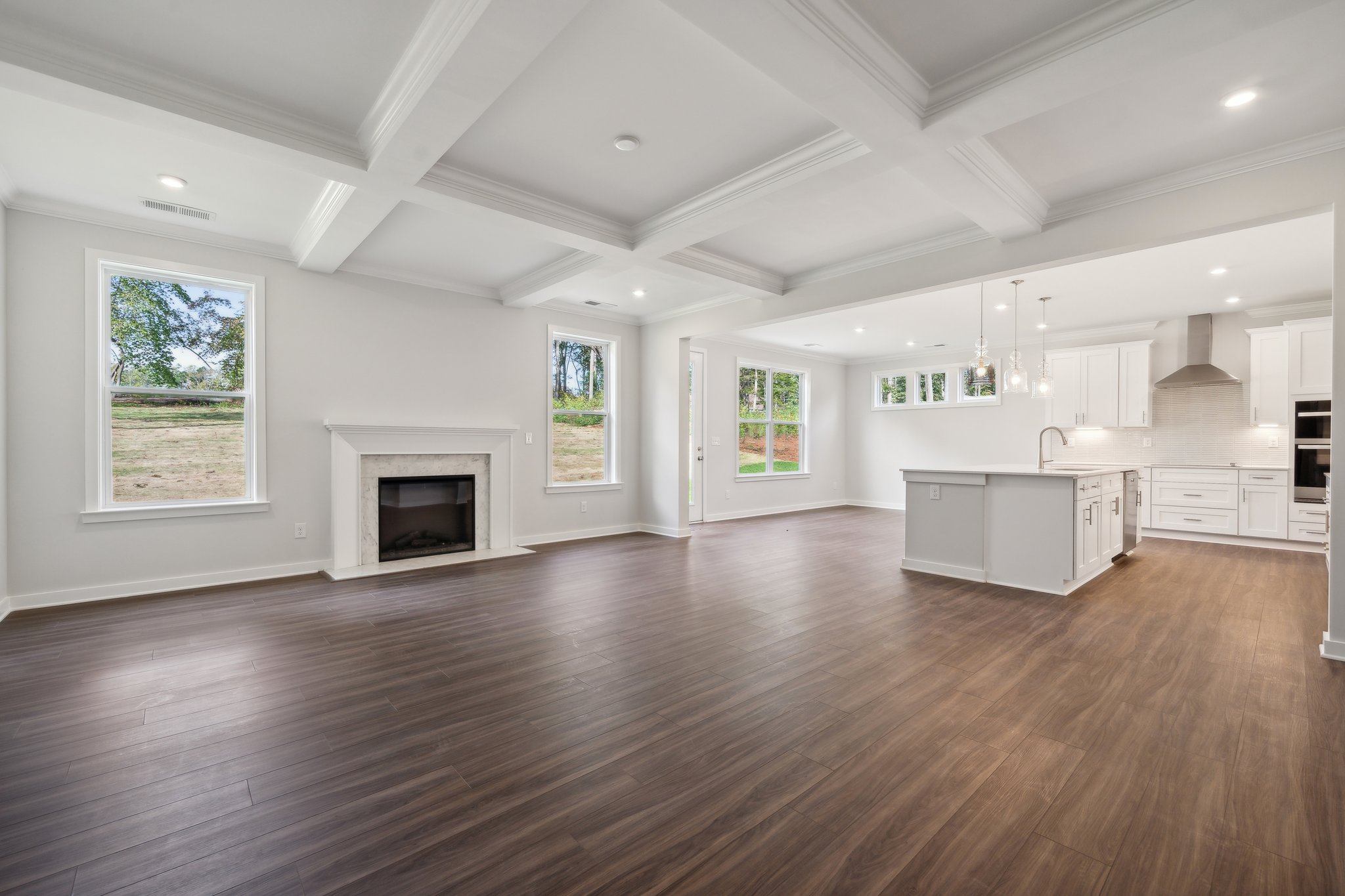 A large empty kitchen.