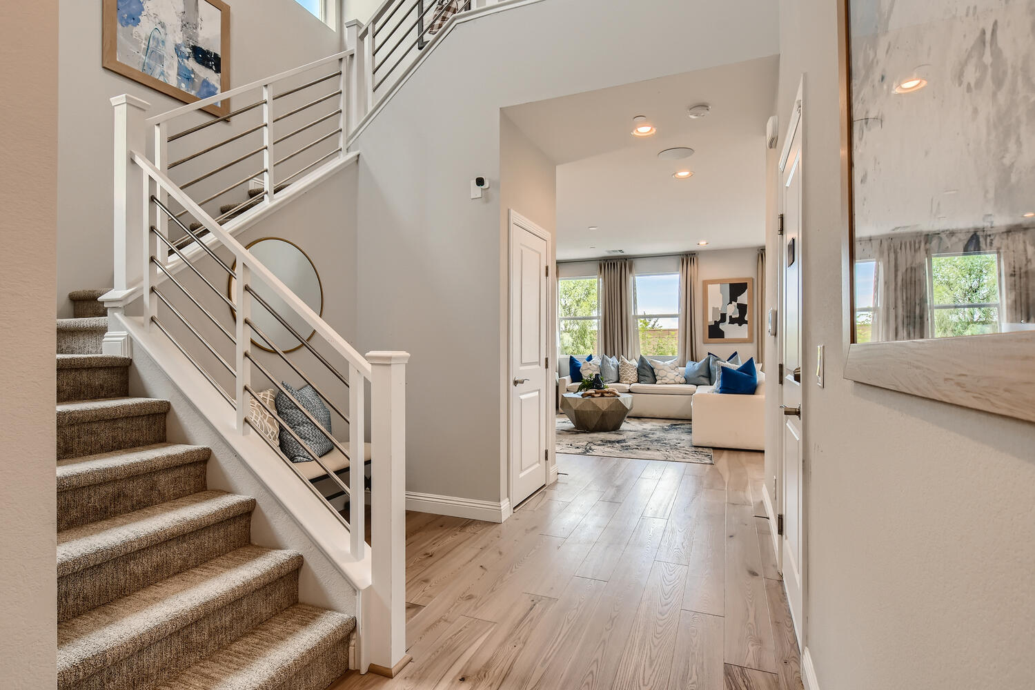 A staircase in a house.