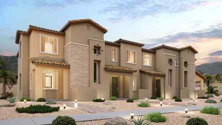 A large house with a courtyard.