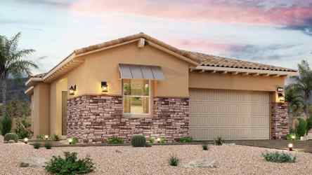A house with a garage.