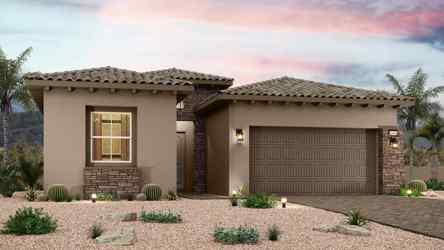 A house with a garage and a driveway.