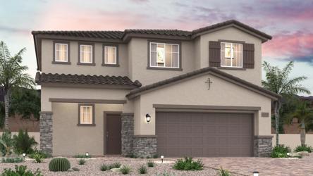 A house with a garage.