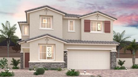 A white house with a cross on the roof.