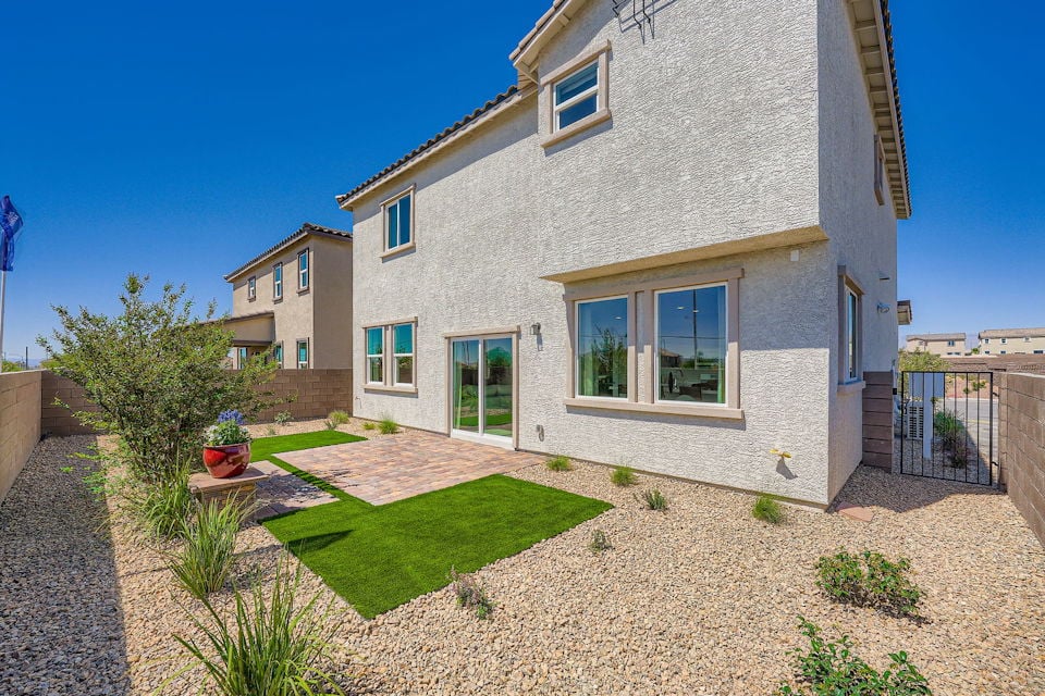 A house with a yard.