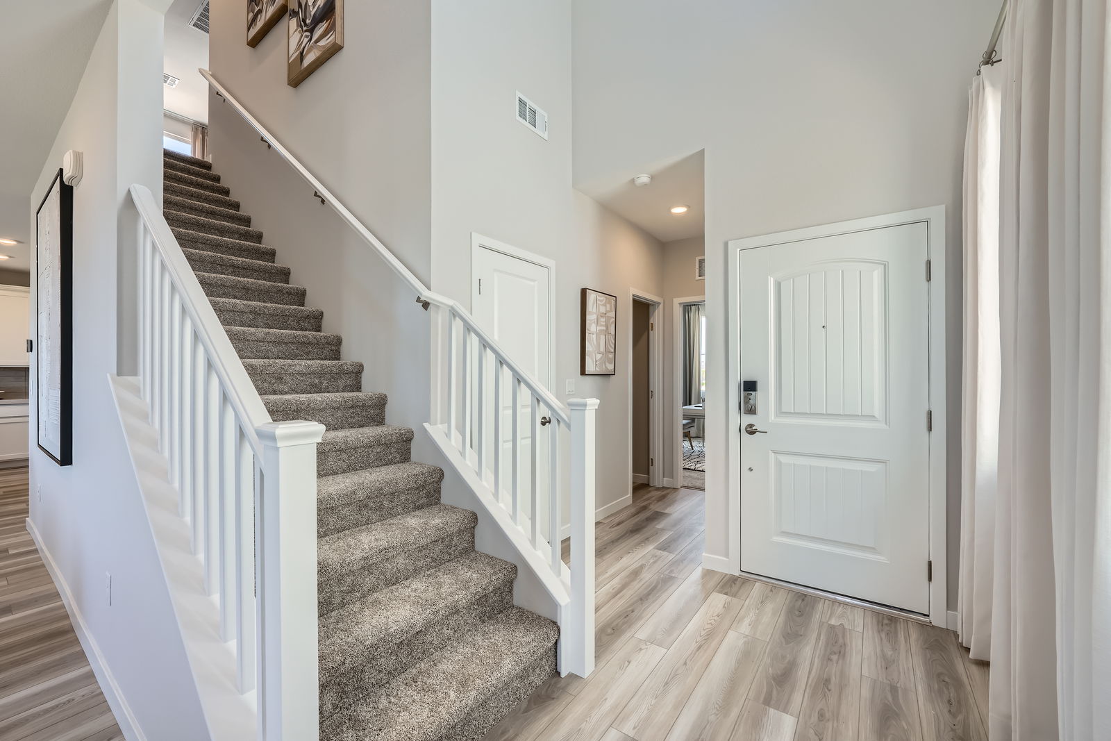 A staircase in a house.
