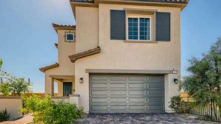 A house with a garage.
