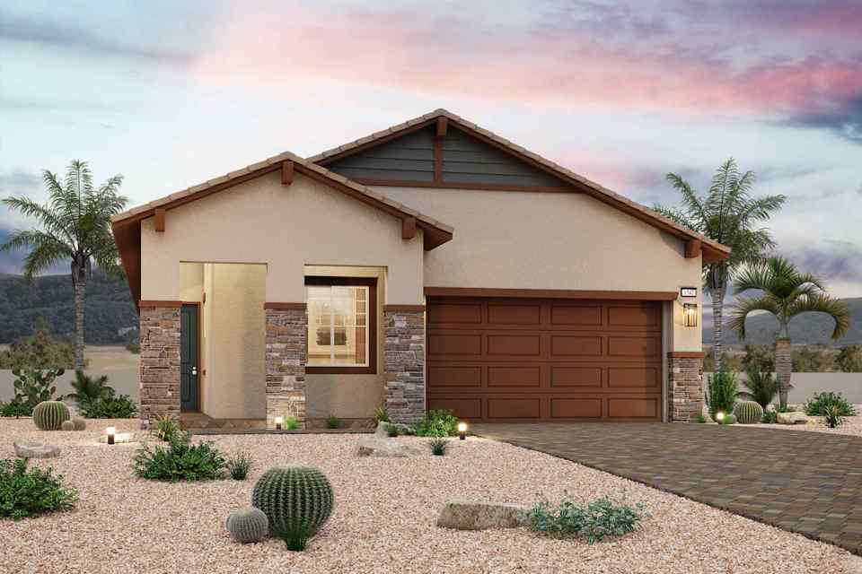 A house with a driveway.