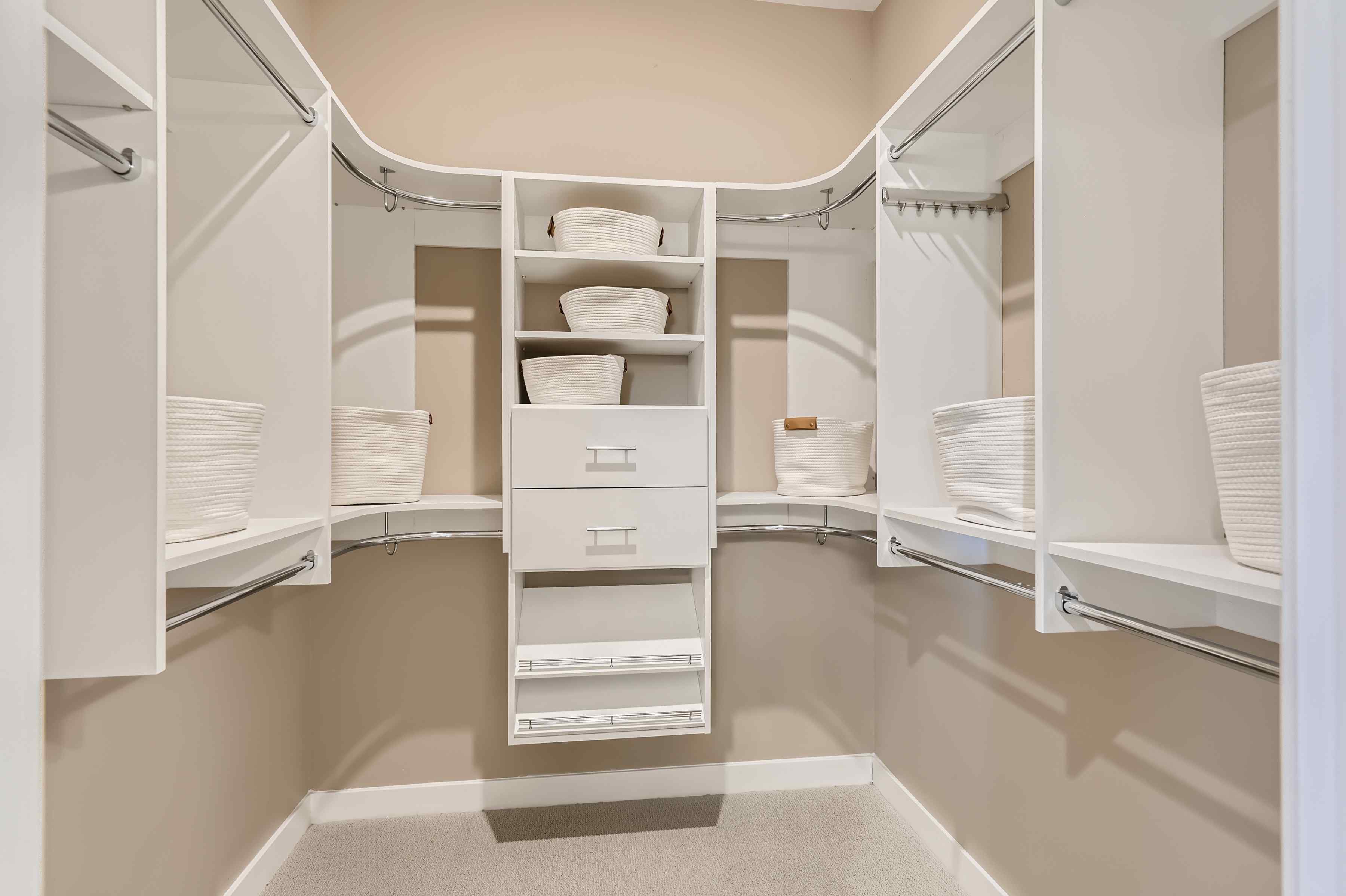 A white shelving unit.