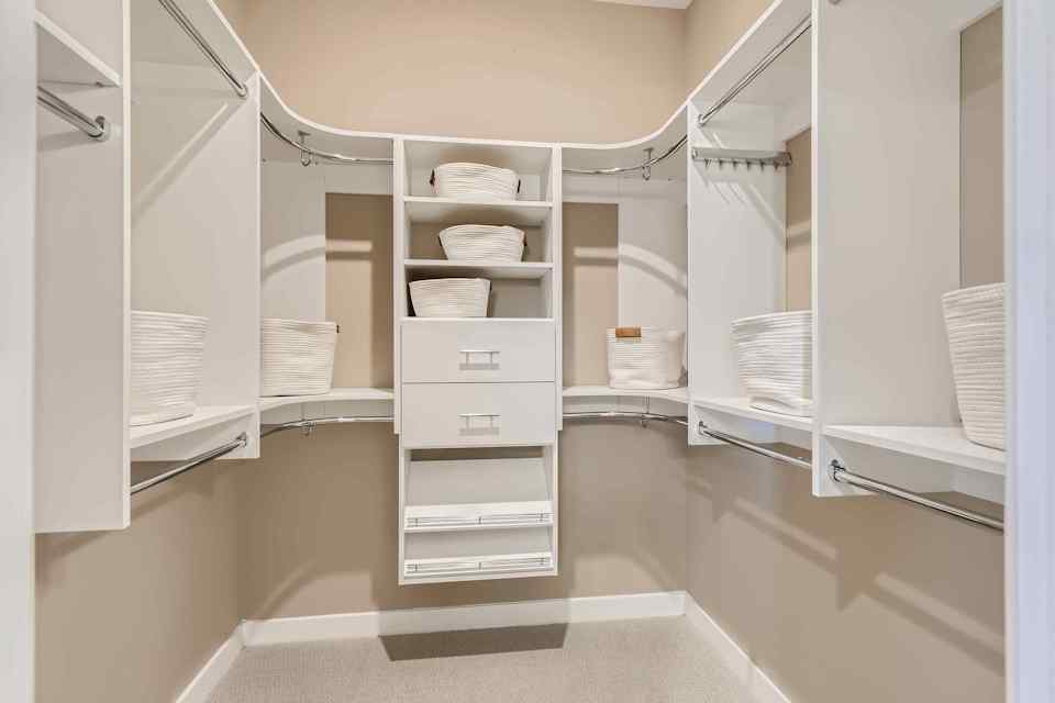 A white shelving unit.