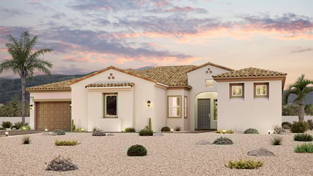 A house with a large driveway.