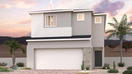 Two-story home with modern elevation