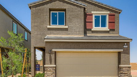 A house with a garage.