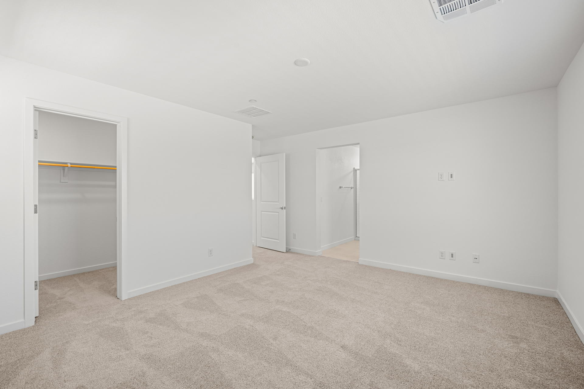 A room with white doors.