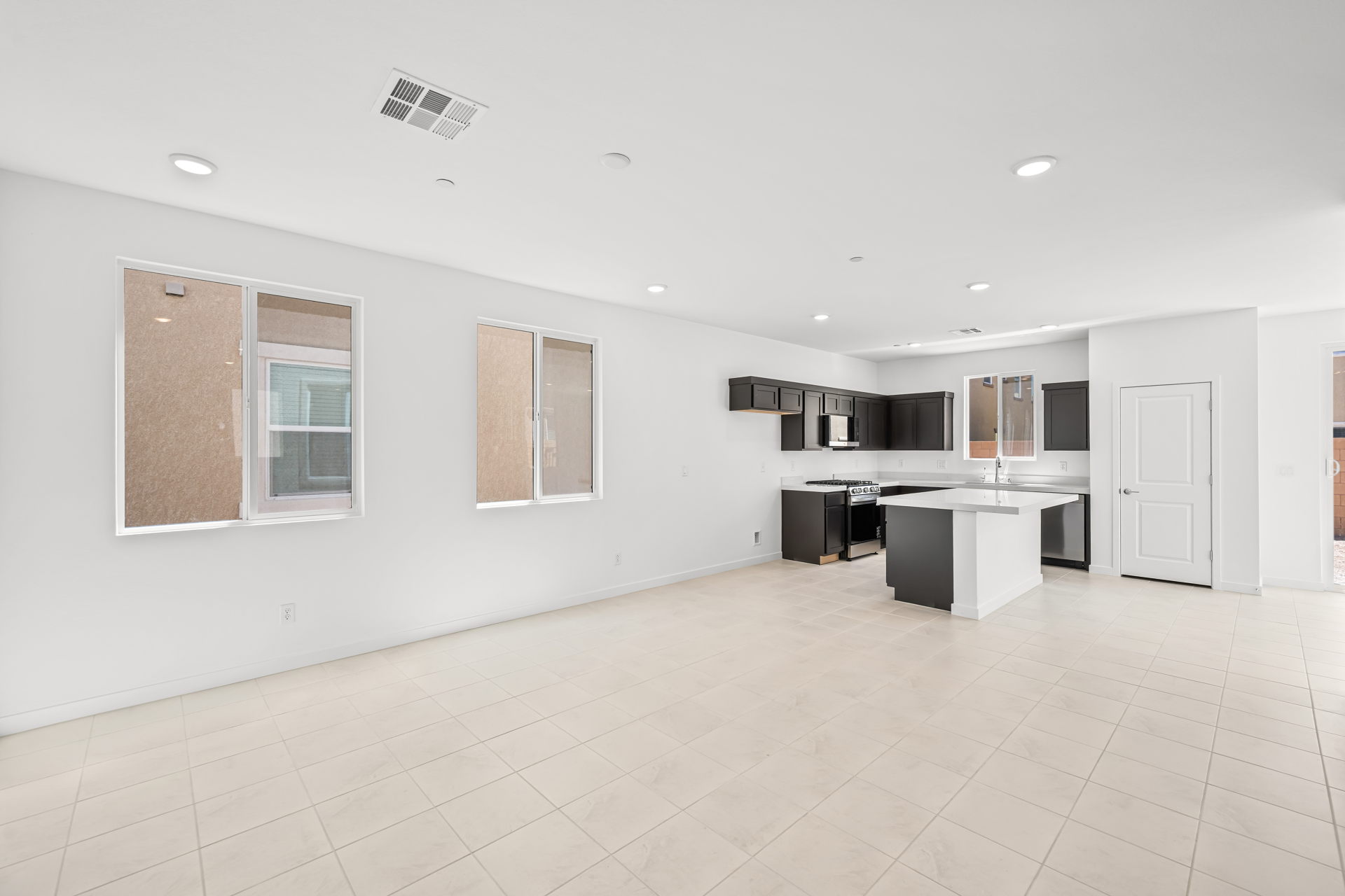 A large empty kitchen.
