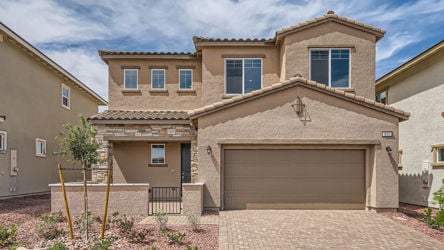 A house with a garage.