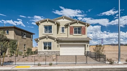A house with a fence around it.