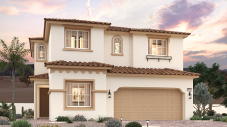 A house with a garage.