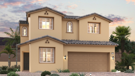 A house with a garage.