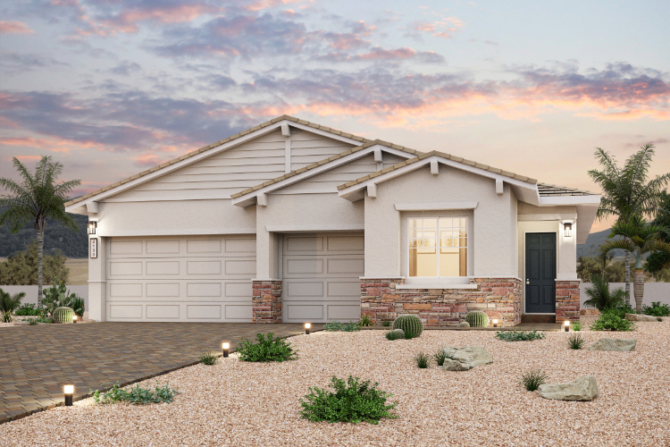 A house with a driveway.