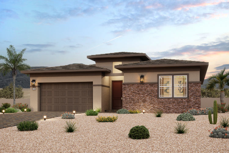 A house with a driveway.