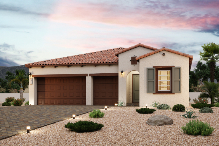 A house with a driveway.