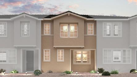 A large building with a parking lot.