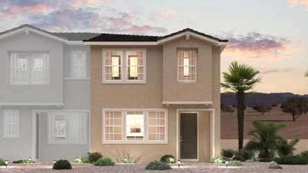 A large house with a palm tree.