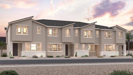 A large building with a parking lot.