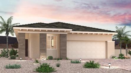 A house with a garage.