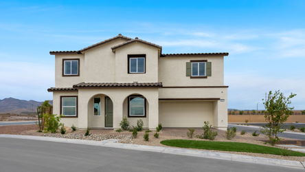 A house with a driveway.